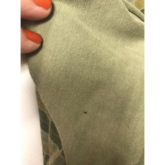 Vintage Red Tab Levis Raglan Top Womens Large Green Abstract Knit Scoop Neck Y2K - Picture 7 of 10